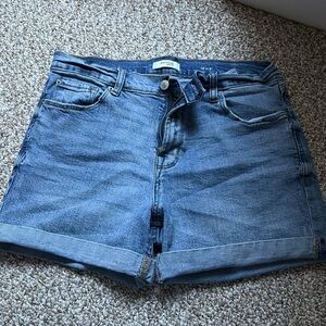 Kensie Blue High Waist Women Shorts